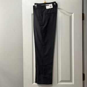 Izod boys charcoal gray flat front dress pants- NWT